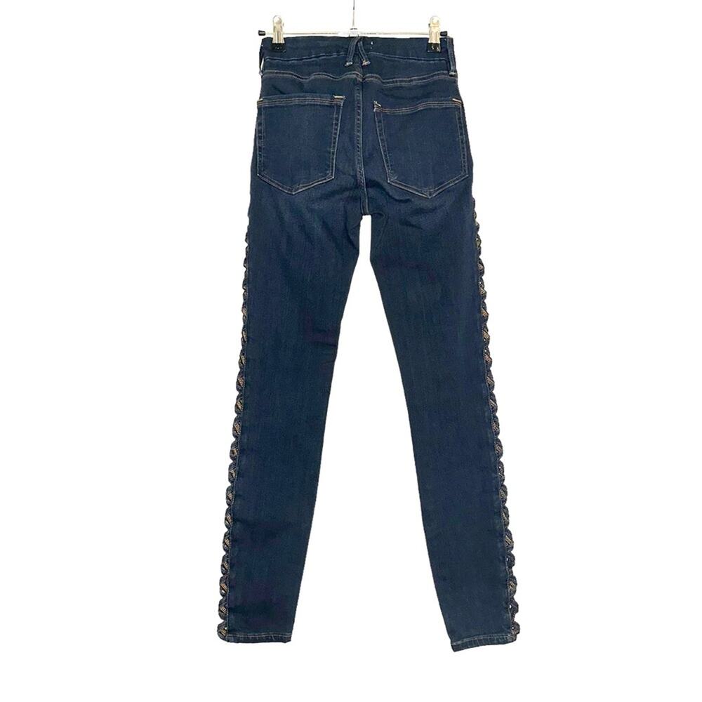 Good American Good Legs Side Cut Out Dark Wash Skinny Jeans 00/24 - Picture 3 of 9